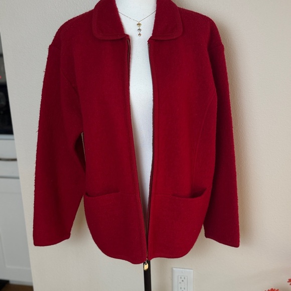 Jacket Lisa International Bold Red Teddy Jacket - Picture 5 of 9